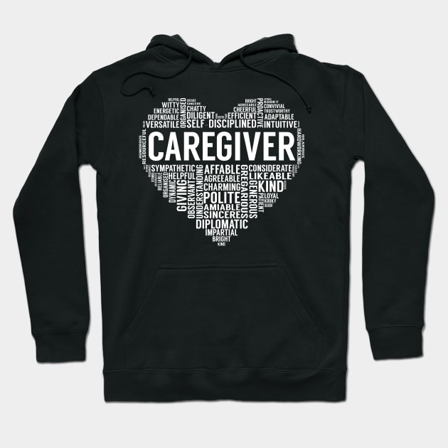 Caregiver Heart Hoodie by LotusTee